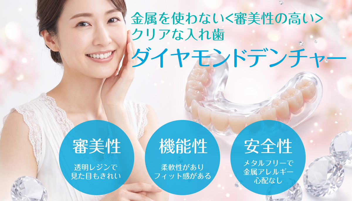 透明レジン床ノンクラスプデンチャー